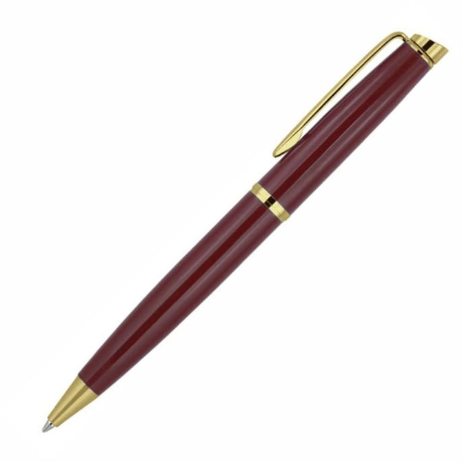 Metal Pen Ballpoint Prestige Gold Trim Hubert