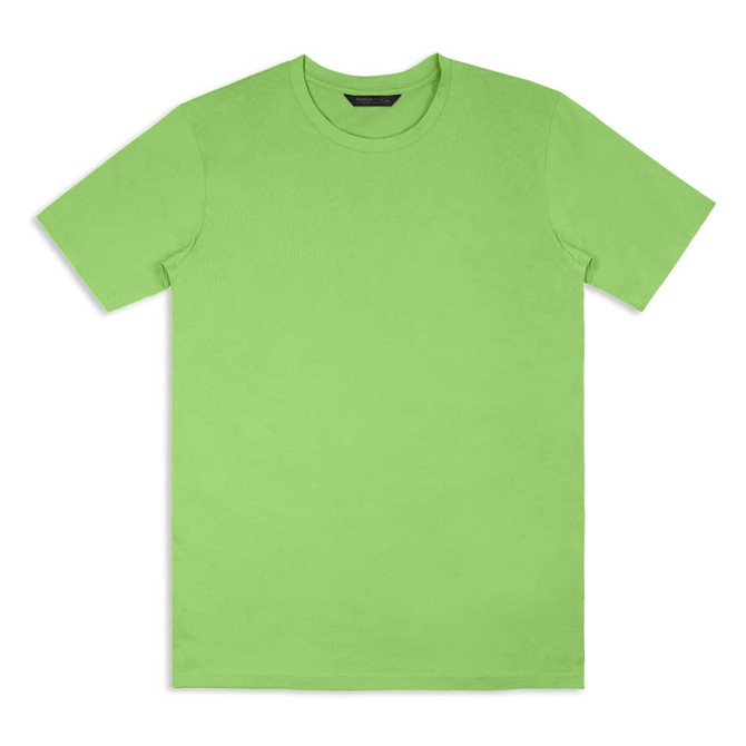 A lime green unisex TRENDSWEAR Element T-shirt with short sleeves and a simple design. It features a logo on the fabric.