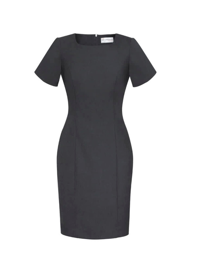 Womens Comfort Wool Stretch Short Sleeve Shift Dress