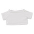 A white, short-sleeved top for plush toys, featuring a ribbed texture and classic styling.