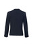 A women's black short jacket with a reverse lapel and long sleeves, featuring a buttons detail on the sleeves.