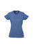 A women's short sleeve t-shirt in a light blue colour, featuring a branded label on the inside.