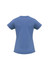 A women's short sleeve tee in blue, featuring a fitted shape and a plain back design.