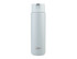 A drink bottle in soft grey with a sleek design and a logo, featuring a screw-top lid.