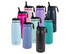 A drink bottle collection featuring the Oasis 780ml Vacuum Sports Sipper in various colours with a spout lid and branding.