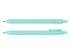 A turquoise ballpoint pen is displayed, featuring a smooth barrel and a clip for easy attachment.
