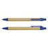 A set of Kraft Pens featuring a kraft paper barrel and blue plastic accents.