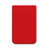 A red Lycra phone wallet featuring a pocket for cards or cash.