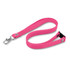 A pink silicone lanyard with a clip and a buckle for securing items. It has a smooth, flexible design.