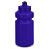 A drink bottle in vibrant purple with a screw top and spout; features a logo on the side.
