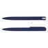 A navy metal pen set, featuring a sleek design with a silver clip and tip. It includes two pens, one with a cap.
