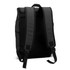 A black Trek Soft Touch Backpack with padded straps and a mesh back panel. It has a logo visible.