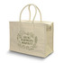 A beige cooler tote bag with a zip and handles, featuring illustrations of vegetables and a logo.