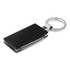 A sleek black multi-function metal key ring featuring a compact design and a sturdy keychain loop.
