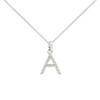 Diamond initial necklace 14k white gold