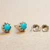 Turquoise Crown Earring 14KY