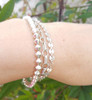 Sterling Silver Bicon Shape Bead Bracelet