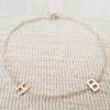 Two Initials Bracelet 14K Yellow Gold