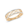 Diamond Fancy Engagement Band 14KY Gold