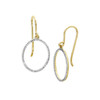 Diamond Hoop Ear Wire Earrings 14KW Gold