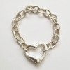 925 Sterling Silver Big heart bracelet