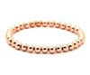 Classic bead stretch bracelet 14k rose gold