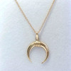 14K Yellow Gold Tooth Tusk Charm Necklace