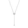 Diamond Heart Drop Bezel Necklace
