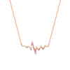 Diamond Heartbeat Necklace 14K Rose Gold