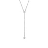 Diamond Bezel Lariat Necklace in 14K White Gold