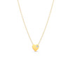 Single Diamond Heart Necklace 14K Yellow Gold