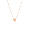 Single Diamond Heart Necklace 14K Rose Gold