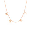 Mini Diamond Initial Spaced Necklace Rose Gold