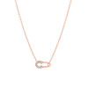 Diamond Safety Pin Necklace 14K Rose Gold