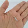 Diamond Spike Charm Necklace 14K Gold