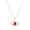 Diamond Evil Eye Necklace 14K Gold