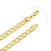 18K Yellow Gold Flat End Cap For Chain