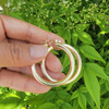 Thick Round Click Hoop Earring Gold Filled