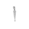Pave Diamond Spike Charm 14K Gold White For Necklace