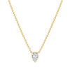 Mixed Shapes Single Diamond Pendant Necklace 14K Gold