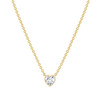 Mixed Shapes Single Diamond Pendant Necklace 14K Gold