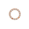 14K Yellow Gold Diamond Round Connector Rose Gold