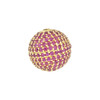 14K Yellow Gold Ruby Round Ball Bead