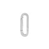 Oval Link Chain Connector White Gold