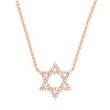 Diamond Star of David Necklace 14K Rose Gold