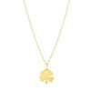 Clover Leaf Charm Hang on Necklace 14K Yellow Gold