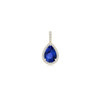 Tanzanite Teardrop with Diamond Pendant 14K Yellow Gold