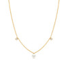 Drop Diamond Pearl Pendant Necklace 14K Yellow Gold
