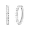 0.50ct Natural Diamond Hoop Earrings 14K White Gold 