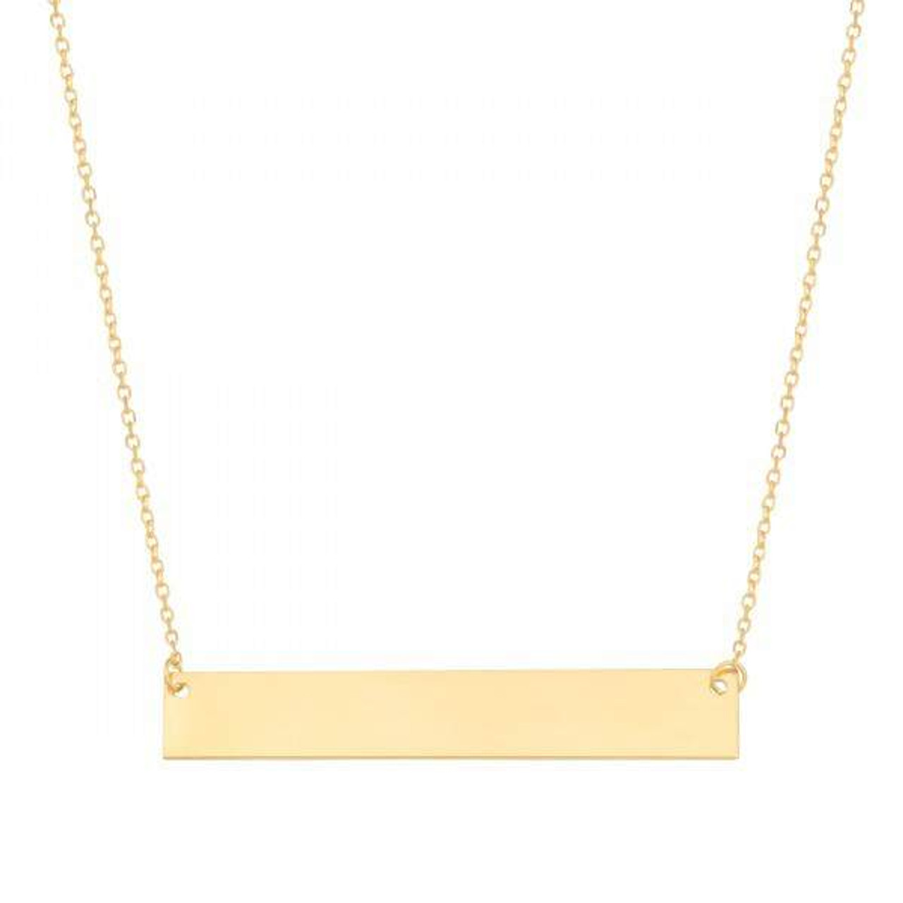 3D Engraved Bar Necklace in Rose Gold Plating | Your Jewellery Shop NZ